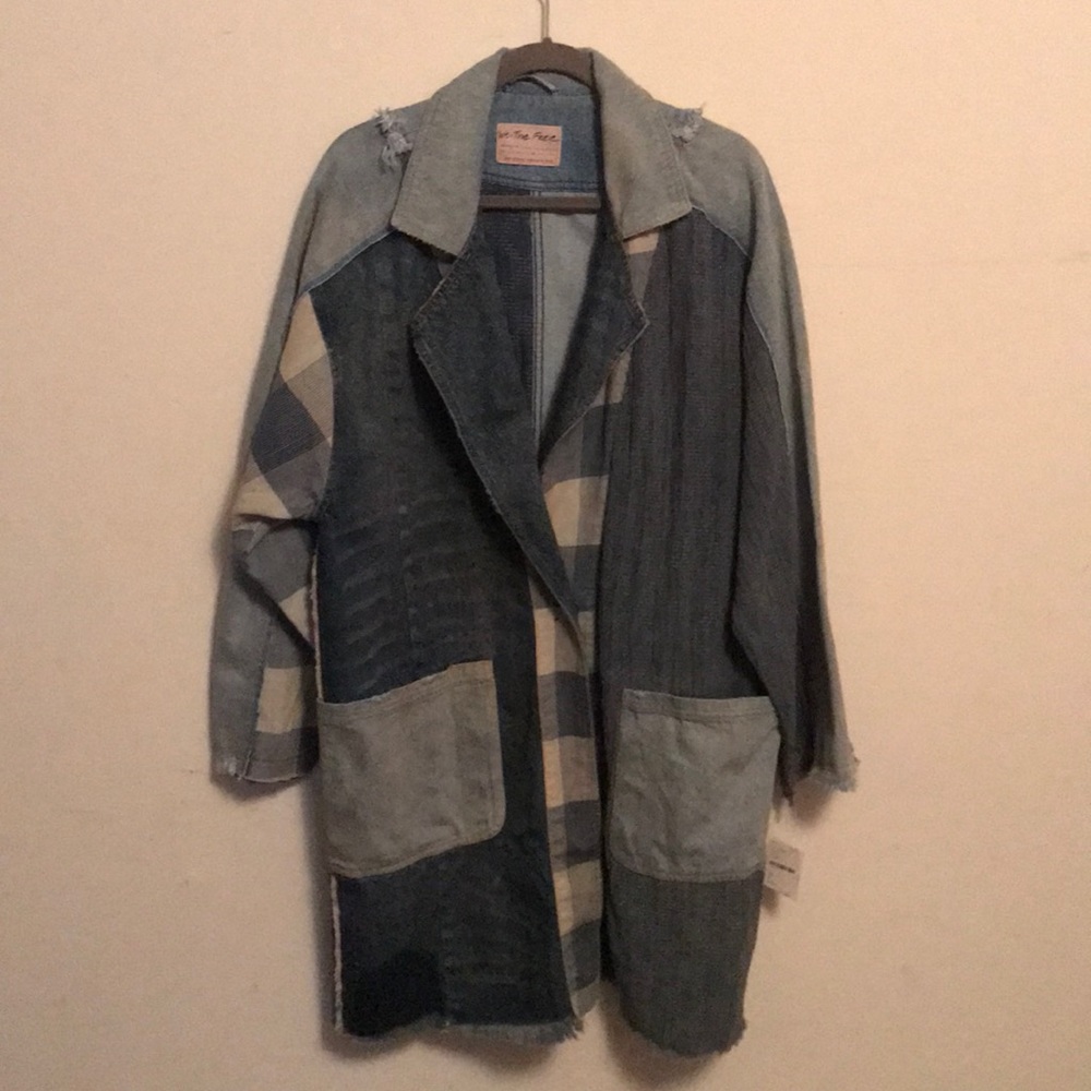 Free people oversized patchwork jacket